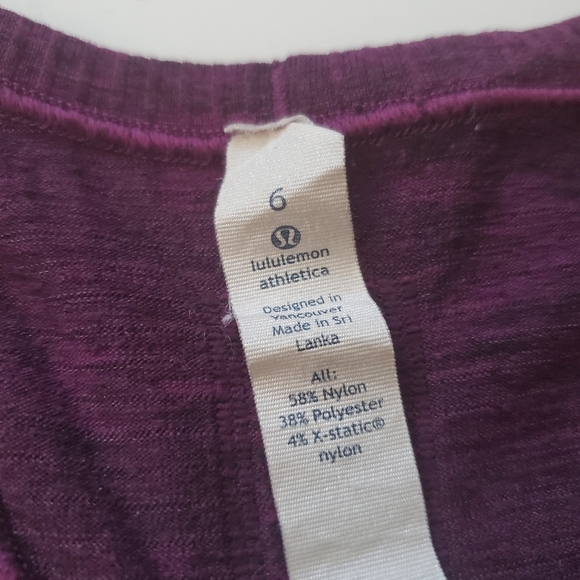 Lululemon Swiftly Tech Racerback Tank In Chilled Grape/Black, Size 6 - Picture 7 of 12